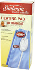Sunbeam Heating Pad for Back, Neck, and Shoulder Pain Relief, 12 x 15", Blue with Sponge for Moist Heating Option