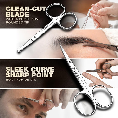 Utopia Care Eyebrow Scissors - Professional Stainless Steel Small Shears for Grooming Mustache, Beard, Eyelashes