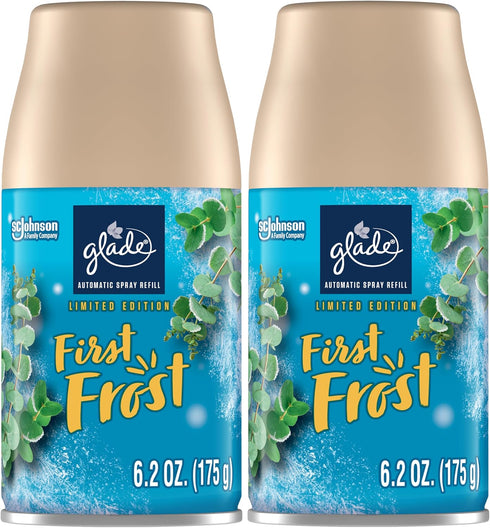 Glade Automatic Spray Refill, First Frost, 6.2 Oz, Limited Edition Scent, 2 Count Air Freshener
