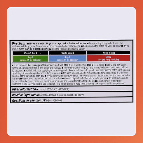 Rugby Clear Nicotine Patches - Transdermal System Patch for Smoking or Vaping Quitting Aid - Step 2-14mg - 14 Count