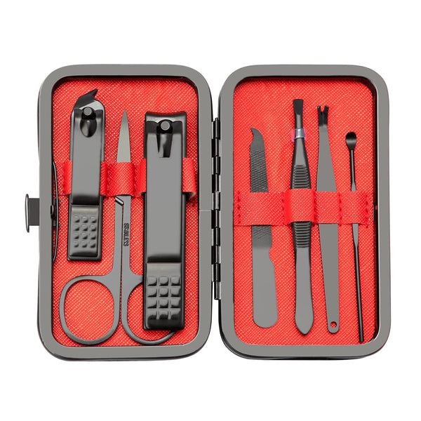 Manicure Set Nail Clippers Pedicure Kit, 7 In 1 Stainless Steel Grooming Kit with Luxurious Travel Case