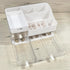 White Makeup Organizer with 3 Drawers, Plastic Skincare and Cosmetic Storage for Vanity Countertop Organization