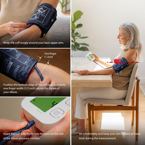 iHealth Extra Large Adult Blood Pressure Cuff (16.5"-18.9" | 42-48cm) - XL Replacement Cuff for iHealth Track Monitor
