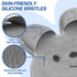 Manmihealth Extra-Large Shower Foot Scrubber Mat with Non-Slip Suction Cups, Rabbit-Shaped Silicone Foot Scrubber