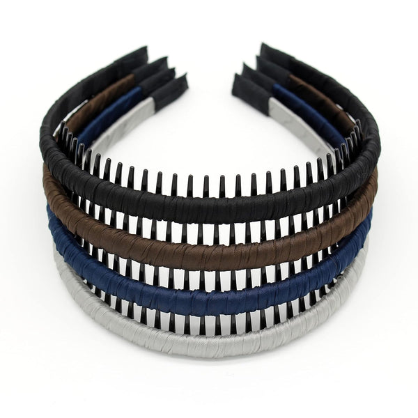 Women's Fashion Headbands, Comfy Non-Slip Hair Accessories with Teeth Comb (4 Colors)