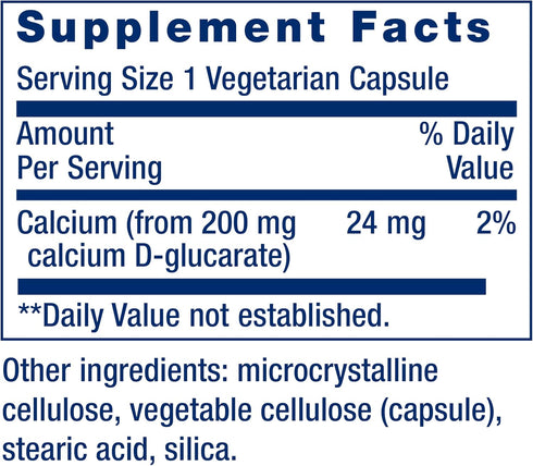 Life Extension Calcium D-Glucarate, 200 mg, Supports Detoxification, 60 Capsules
