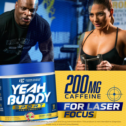 Ronnie Coleman Signature Series Pre Workout Powder for Women & Men, Lemon Splash, Amino Acid, Energy Support