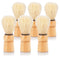 JUVITUS Shaving Brush - Boar Bristles & Wooden Handle - 6 Pack