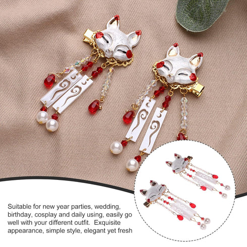 KALLORY Japanese Hair Pin, Chinese Hair Clip Kimono Accessories, Geisha Antiquity (1 Pair)