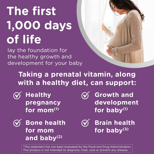 Centrum Prenatal Multivitamin Gummies, 60 Count - Mixed Berry and Orange Flavors with DHA and Folic Acid, 30 Day Supply