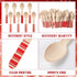 Uiifan 120 Pcs Christmas Disposable Wooden Spoons, 5.5 Inches Striped Candy Cane Patterns for Tasting