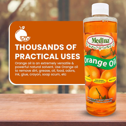 Medina Orange Oil Cleaner & Degreaser Concentrate | All Purpose Cleaner for Home, Outdoor, Garden, Automotive Use | 16oz