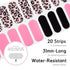 NAILOG Semi Cured Gel Nail Strips, 20 Extra Long Polish Stickers, Glossy & Long Lasting, Pink Leopard