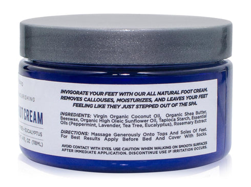 Yellow Bird Natural Foot Cream, Organic Athlete’s Foot Balm, Moisturizer for Heel Care & Callus Treatment