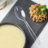 300 Crystal Clear Plastic Spoons, Heavy Duty Disposable Serving Utensils, Elegant Flatware for Parties