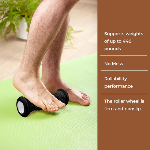 VORNNEX Foot Massager Roller - Portable Arch & Plantar Fasciitis Relief Tool - Deep Tissue Muscle Massage Roller