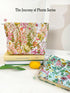 STARDW Aesthetic Floral Makeup Bag Travel Toiletry Bag for Women Girls Large Cute Organizer Zipper Pouch