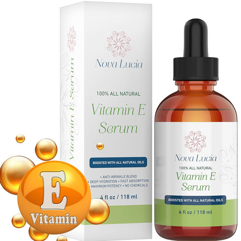 Organic Vitamin E Oil for Skin, Face, Hair Growth, Acne Scar Treatment, 4 oz
