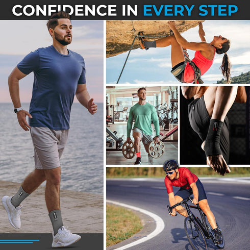 WYOX Ankle Brace Compression Sleeve for Men and Women Breathable Neoprene Lightweight Ankle Wrap for Sprain, Injury