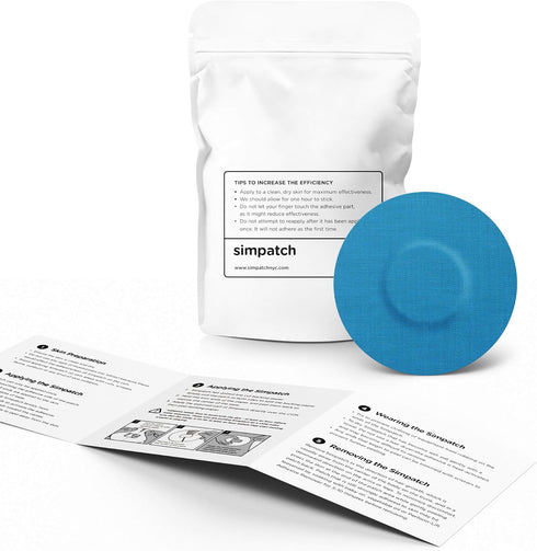 SIMPATCH Universal Adhesive Patch, No Hole, 25-Pack (Blue)
