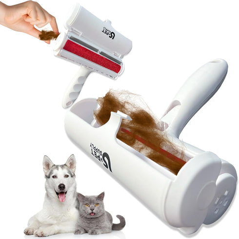 US PET SUPPLY Pet Hair Remover Roller -Reusable, Self Cleaning Lint Roller for Pet Hair