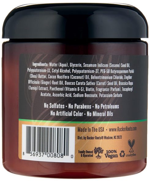 Rucker Roots Define & Stretch Curl Custard for Thick, Coily Hair, Moisturizes Strands and Defines Curls