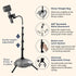 Hugabow 360 20-65 Inch Hair Dryer Stand - Rotating Universal Holder, Adjustable, Hands Free for Pain Relief