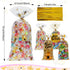 Ymapinc 50Pcs (4 Bee Gift Bag with Handles, Plastic Clear Handle Bags for Favors, Honey Bee Bags, Yellow Bag for Bees