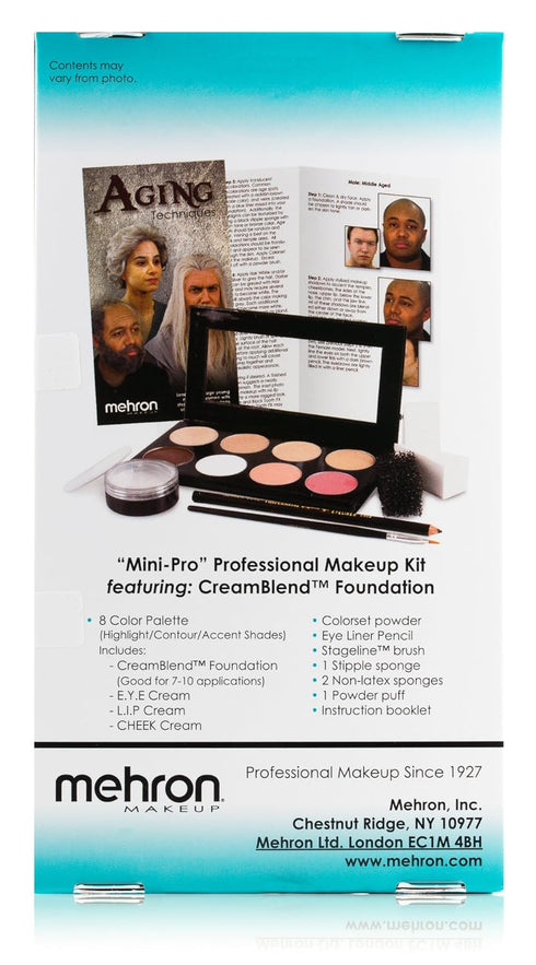 Mehron Makeup Mini-Pro Student Makeup Educational Kit, Medium Dark/Dark
