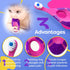 Trueocity Baby Toothbrush 4 Pack & Bonus Silicone Finger Brush, Soft Bristles for 0-2 Years, Pink