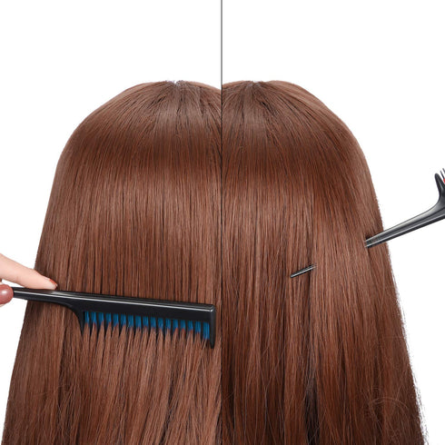 Leinuosen 3 Pcs Triple Teasing Comb Set for Women, Heat Resistant Pintail Tease Tool for Thick Fine Hair