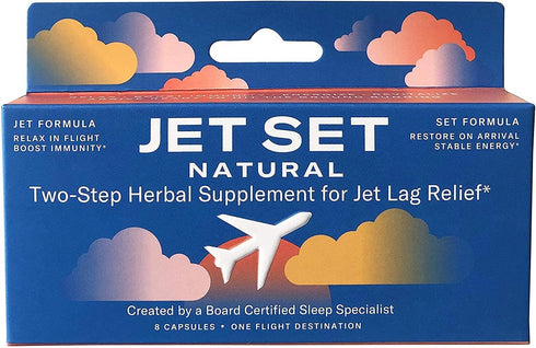 Sleep Specialist Created Two Step Jet Lag Relief, Relax in Flight, Energize on Arrival, Vegan Travel Essential
