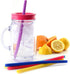 Norpro 474 Reusable Jumbo Silicone Drinking Straws - Includes 2 Cleaning Brushes