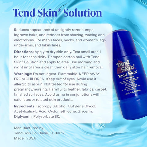 Tend Skin Razor Bump Solution, Refillable Roll-On for Razor Bumps, 2.5 Oz