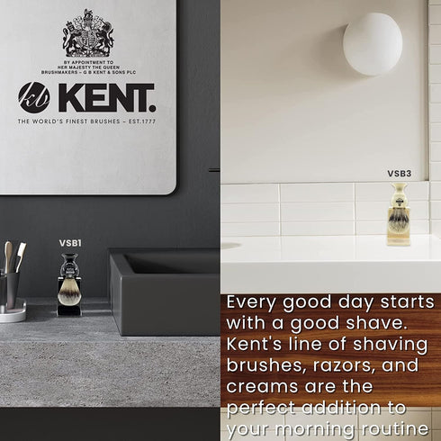 Kent VSB6 1.5" Water Resistant Mock Ivory Shaving Brush Stand for BK2 and BK4