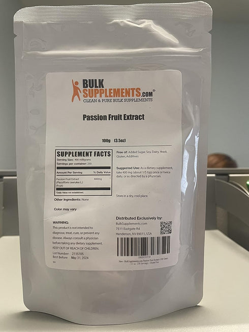 BulkSupplements.com Passion Fruit Extract Powder - Antioxidants Supplement - Passion Fruit Supplement - Passion Fruit Powder - 400mg of PassionFruit Extract per Serving (100 Grams - 3.5 oz)