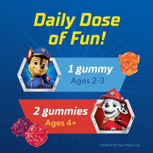 Gummy Gummy D3 Immune 60 Gummies Lil Critters Paw Patrol Vites Daily Multivitamin for Kids, Vitamin C, for Support
