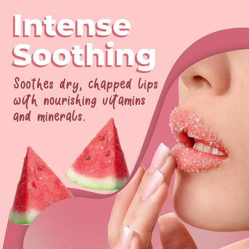 Watermelon Sugar Lip Scrub - Organic Exfoliator and Moisturizer for Dry Lips by Lick Your Lips (20g)