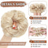 MORICA Messy Bun Hair Piece for Women - Elastic Wavy Curly Fake Bun Hair Extension Chignon Ponytail Hairpieces (Ash