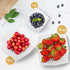 R-kay 6 Pack Square Plastic Serving Bowls, 16 Oz Disposable Heavy Duty White Bowls for Weddings, Catering