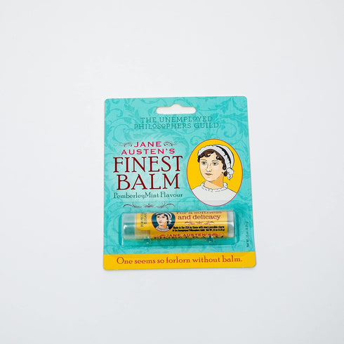 Jane Austen's Finest Balm, Lip Balm Tube, Peppermint Flavored - Cruelty-Free, Made in The USA from Natural Ingredients