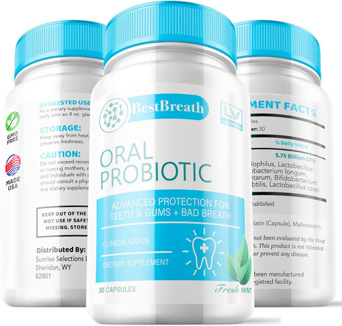 1 Pack Best Breath Oral Probiotic, 30 Capsules for 1 Month, BestBreath for Bad Breath
