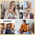 DOOViC 4 Pack Blue Light Blocking Reading Glasses - Anti Eyestrain Fashion Classic Style for Women Men 1.50 Strength