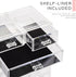 Sorbus Clear Makeup Organizer - Spacious Cosmetic & Jewelry Storage Case for Dresser, Bathroom, Vanity (Clear, 4 Large,