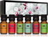 P&J Fragrance Oil Holiday Set - Mistletoe, Candy Cane, Wintermint, Apple Cider, Cranberry, Forest Pine Candle Scents