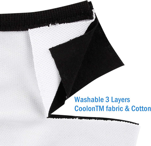 WITHMOONS Washable Reusable Cloth Face Mask, 3-Ply Mouth Shield with Nose Wire, 6PACK EU0304