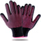 Teenitor 2 Pcs Heat Resistant Gloves with Silicone Bumps, Professional Mitts for Hair Styling, Rose Red
