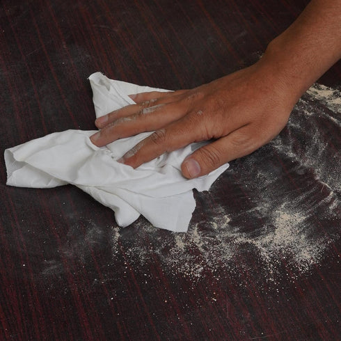 Recycled White Sheeting Rags - Bulk Woven Cotton Cleaning Rag in a Box, Lint Free All Purpose Wiping Cloth (5 lbs. Box)