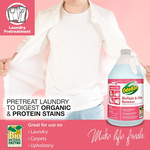 OdoBan Professional Cleaning and Odor Control Solutions, Ready-to-Use Biostain and Odor Remover, 32 oz