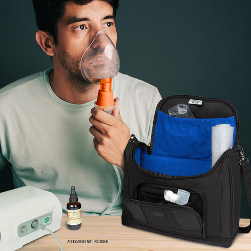 USA Gear Travel Nebulizer Bag Fits Nebulizer Machine, Tubing, Mouthpiece, Mask, Solution & more Asthma Accessories